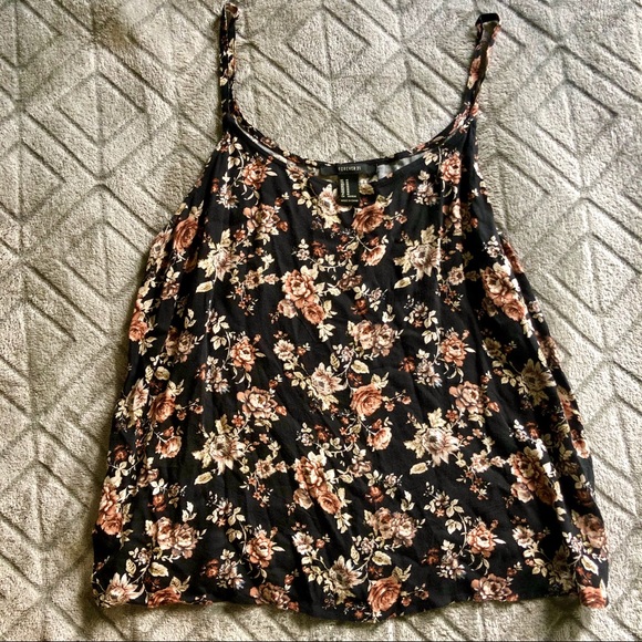 Floral printed spaghetti strap tank top - Picture 1 of 3